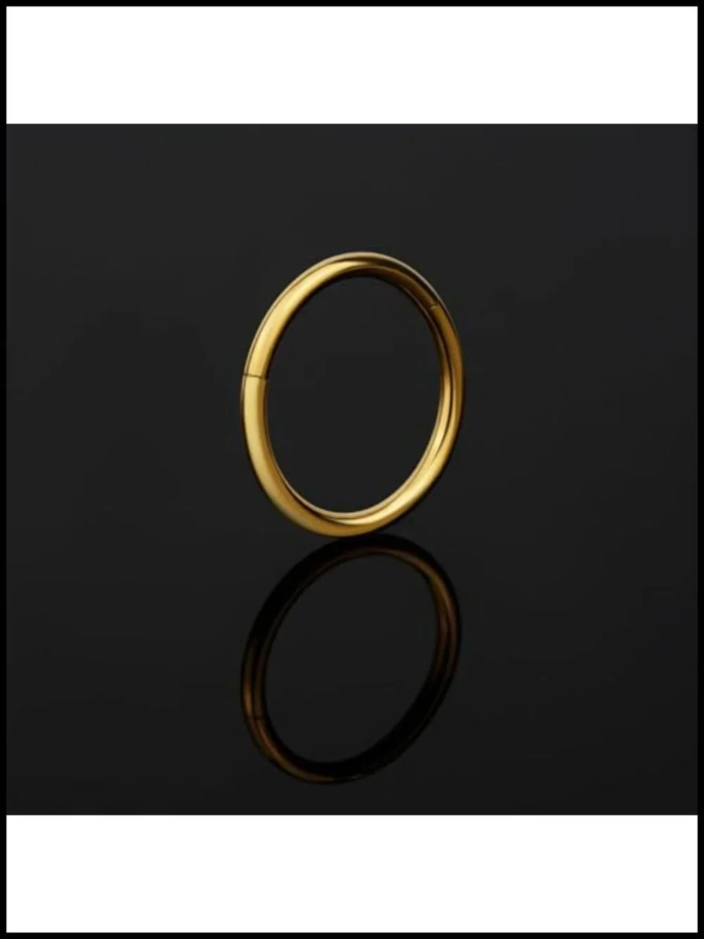 ASTM F136 Titanium Nose Ring Hoop 16G 18G 20G 6mm 8mm Clicker